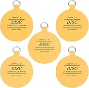 WINSOME Disc Plate Hangers for Walls - Strong Invisible Plate Holder Self Adhesive Stick On Hooks Picture Hanging Wall Plate Holder - Plate Hanging Disk… (100mm / 4'' (Pack of 5)), Yellow (90526)