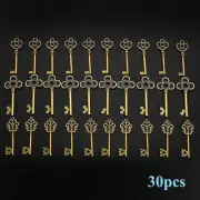 30X Antique Vintage Old Look Bronze Skeleton Keys Necklace Bracelet Diy Decor A