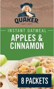 Quaker Instant Oatmeal Apples and Cinnamon 8ct