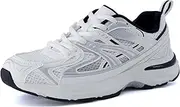 [CUSHIONAIRE] Sonic Women’s Comfortable Casual Walking Sneakers – Fabric & Vegan Leather Lace-Up Trainer + Memory Foam