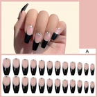 1 Set Artificial Nails Removable Extend Nail Full Cover Stick on Fake Nails