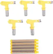 Aswalling 5 Pieces Reversible Airless Paint Sprayer Nozzle Tips and 5 Pieces Airless Filter Replace (213,315,417,517,523)