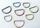 D-Shaped Titanium 18g Cartilage Rook Daith Helix Tragus Septum Nose Hoop Ring