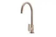 Meir Round Gooseneck Kitchen Mixer Tap Champagne MK03PD-CH