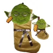 Two Matching Star Wars Yoda Christmas Stockings New with Tags Disney