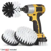 4 Pcs Drill Brush Scrub Brush Drill Attachment Kit for Cleaning Floor Tile Grout