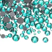 1450 Pcs Hotfix Rhinestones Crystal Glass Gems(SS6-SS30 Set,Green)