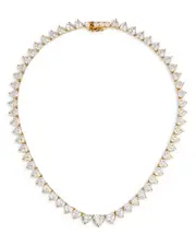 Nadri Real Love Heart Cubic Zirconia Collar Necklace, 16