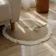 草編棉麻流蘇編織地毯墊-80cm圓型地毯