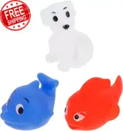 3 Pcs Baby Pool Toys Dog Bath Toys Kids Bath Water Toy Floating Animal Toys Bath