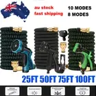 25-200FT Flexible Expandable Water Garden Hose Pipe Car Wash W/ Spray Nozzle Gun