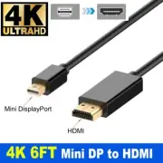 1.8M Thunderbolt Mini DisplayPort DP to HDMI Male Adapter Converter Cable 4K*2K