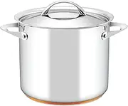 Essteele Per Vita 24cm Stockpot, 9.0L Stainless Steel Cookware, Copper Base, Induction Compatible, Dishwasher & Oven Safe, Italian-Made Stainless Steel Stockpot