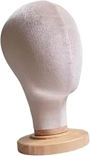 Amagogo Mannequin Head Model Hat Display Stand Sturdy Freestanding Multifunctional Desktop Wig Holder for Retail Shop Beauty Salon, Beige