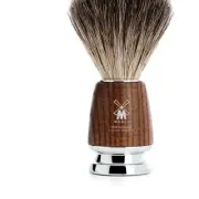 RYTMO Luxury Pure Badger Shaving Brush with Sturdy Resin Handle & Chrome Accents