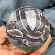 1.34LB Natural dreamy amethyst ball quartz crystal 75mm sphere gem healing XQ963