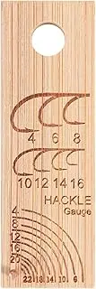IMCCZONY Wooden Ruler Fishing Gauge Compact Fish Hook Measuring Contrast Ruler Fish Fly Tying Tool