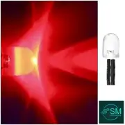 10PCS Prewired 10mm RED 1.5Hz FLASHING LED 5-12VDC 20mA 10mm Clear Round LEDS