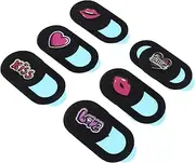 NUOBESTY Webcam Cover Slide Slider 6 Pack Laptop Camera Cover for Privacy Heart