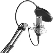 BM800 Condenser Microphone Kit Studio Suspension Boom Scissor Arm Sound Card