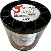 Daiwa J-Braid 3300 Yards 3000 Meters Multi Color 30 40 50 65 80 PE J-Braid x 8