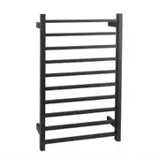 AGUZZO EZY FIT Heated Towel Rail - Square Tube - Dual Wired - (W600mm x H920mm) - Matte Black