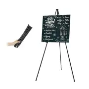 Mutualsign Easel Stand for Display Floor Easels for Signs Black Tripod for Po...