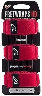 Gruv Gear FretWraps HD 3-Pack"Fire" Guitar String Muters, Red, Small