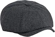 [yuksok] Men Beret Hat Flat Hat Casual Painter Hat Classic Autumn Winter Cabbie Hat Flat Cap for Fishing Travel Camping Outdoor Hiking