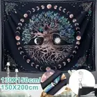 Tree of Life Tapestry Wall Hanging Sun Moon Tapestry Aesthetic xipwP