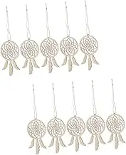 HEATSHAKING 10pcs Wooden Dream Catchers Kit Unfinished Craft Cutouts for DIY Painting Home Decor Boho Decor for Bedroom Natural Aesthetic Rustic Charm Ornaments