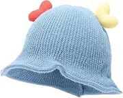 [RYZGOJV] Kids Winter Hat Knitted Hat, Unisex Kids Toddler Children Hat with Neck Straw Cute Warm Keep Cap Kids Gift Hearts-Blue, Multicolor, One Size