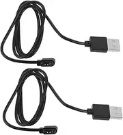 NUOBESTY 2Pcs Smartwatch Magnetic Charging Cable Durable Charger for Various Watch Fast Charging Sleek Design Compatible with Multiple Brands