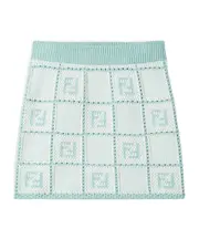Crochet jersey junior mini skirt 12,8Y,12Y,12 light blue