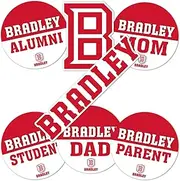 Desert Cactus Bradley University Sticker Braves BU Vinyl Decals Laptop Water Bottle Car Scrapbook (Round Family)