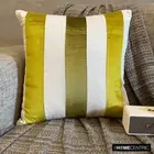 Couch Pillow Cover Green 16"x16", Bed Decor Velvet - Velvet Band Chartreuse