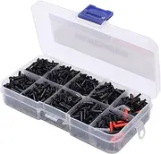 Badminton Eyelets Set, Nylon String Guard Eyelets, Lightweight and Durable Badminton Racket Repair Tools for Spare Parts, Includes Storage Box with Eyelet and Double