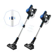 YOPOWER 3 in 1 Cordless Vacuum, 150W 12kPa Handheld Stick Quiet Vacuum Blue