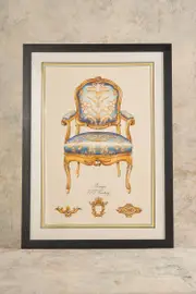 Baroque XVIII Chaise Framed