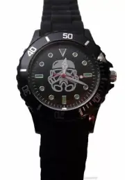 Stormtrooper Helmet Star Wars Silicone Black Wrist Watch
