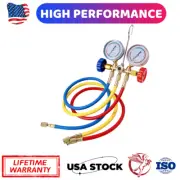 Air Conditioning HVAC Diagnostic Manifold Gauge AC Refrigerant Service Hose Set