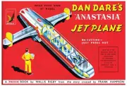 REPRINT - DAN DARE'S ANASTASIA JET PLANE - WALLIS RIGBY - POSTER SIZE 11" X 17"