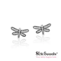 在飛比找蝦皮購物優惠-Sisibeads 許願輕珠寶 許願耳環 夏日蜻蜓鑲鑽純銀耳