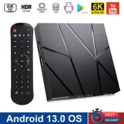 IOTWE Smart Android 13.0 TV Box WIFI6 4K UHD Media Stream 4+128GB AU PLUG USB*2
