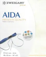 Precut Zweigart Stern-Aida Vintage 14 count Vintage Cream 3706/1019