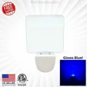 ✅ Plug In Night Light Square Modern Compact Nightlight Always On Clear LED Blue