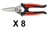 8 x GEN II Sterling 185mm 7" Ultimax Pro Black panther Industrial Snips 29-721