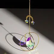 AWARDSEN Sun Catcher Crystal, Sun Catcher Garden Decoration, Moon Style Suncatcher Rainbow Suncatcher Window Hanging Decoration