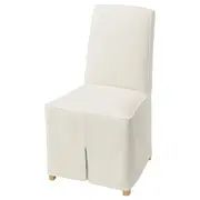 BERGMUND chair with long cover, oak effect/Inseros white