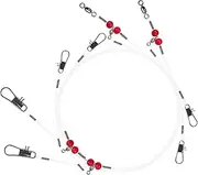 Narcissus Double Drop Saltwater Fishing Rig – Mono 2 Hook Bottom Rigs with Swivels & Snaps, Pre-Tied Surf Pier Boat Leader Line for Snapper, Bass, Mackerel, Catfish